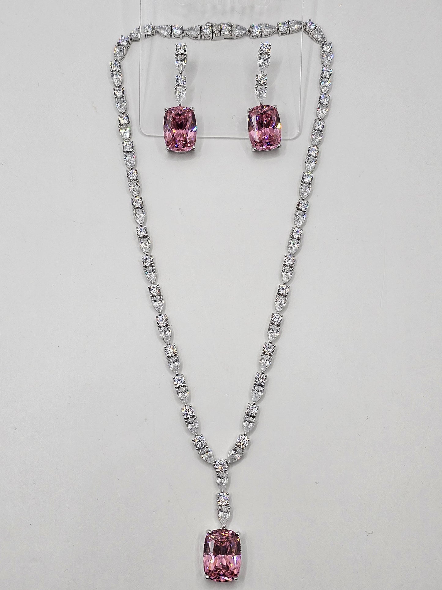 Ice Rectangle Pendant set