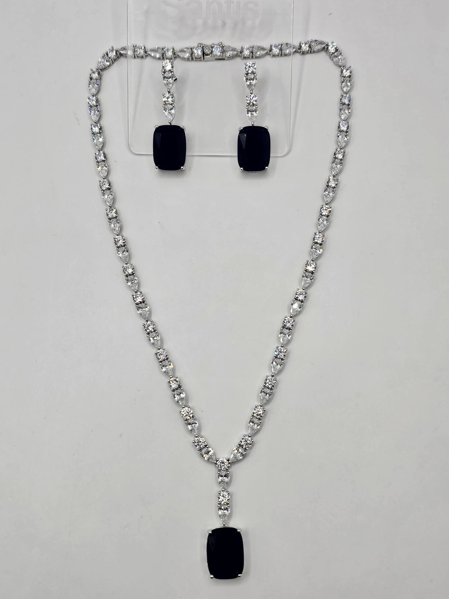 Ice Rectangle Pendant set