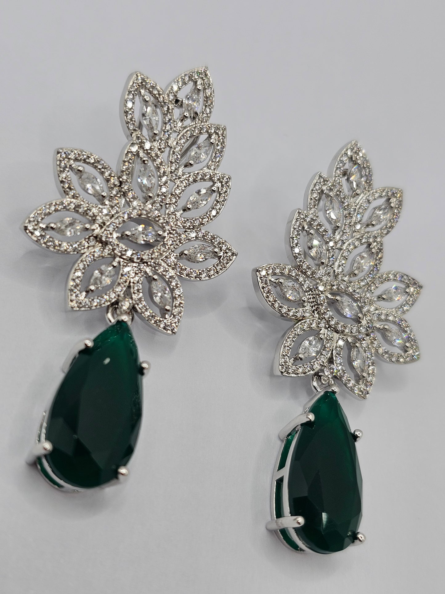 Glamorous Crystal-Embellished Dangle Earrings