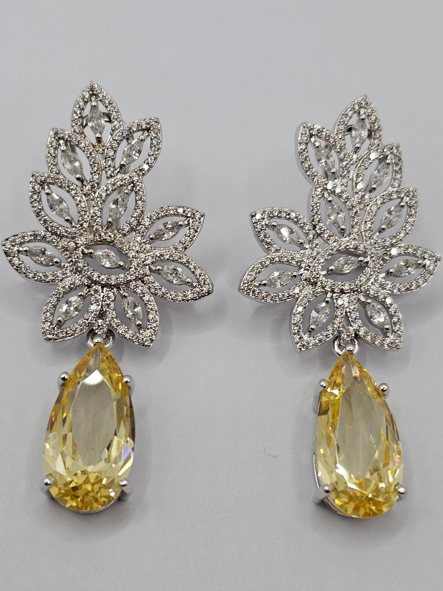 Glamorous Crystal-Embellished Dangle Earrings