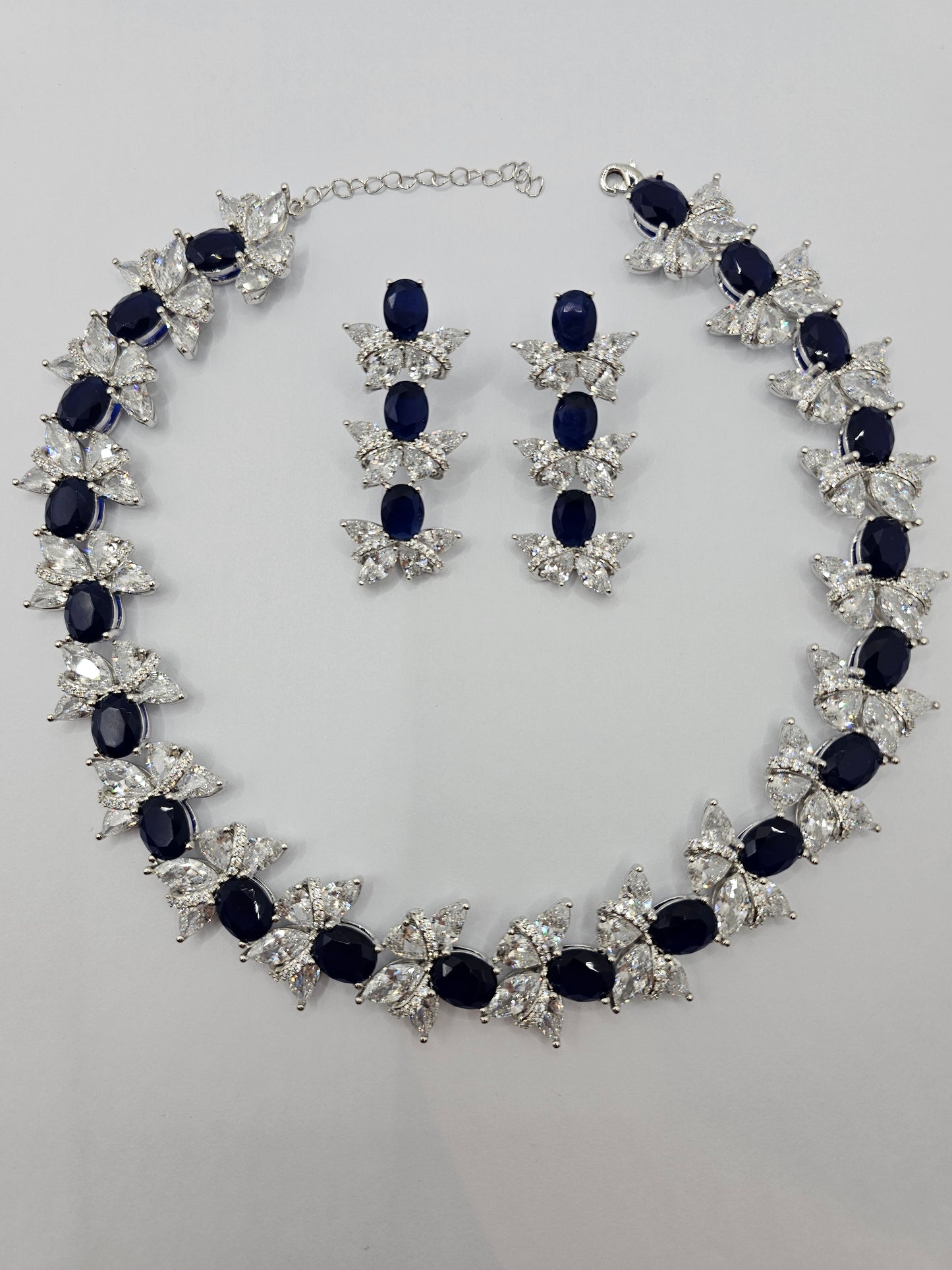 Royal Trio: Ruby, Emerald & Sapphire Necklace Set