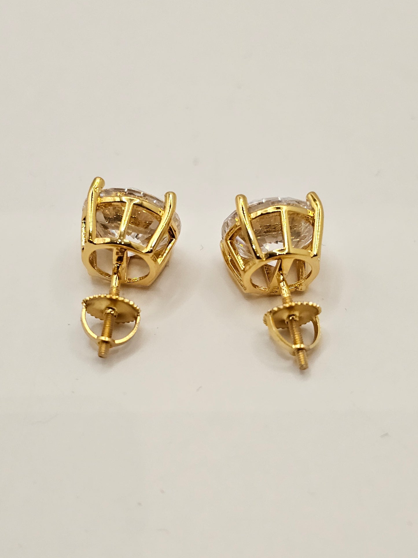 Gold Solitaire Studs