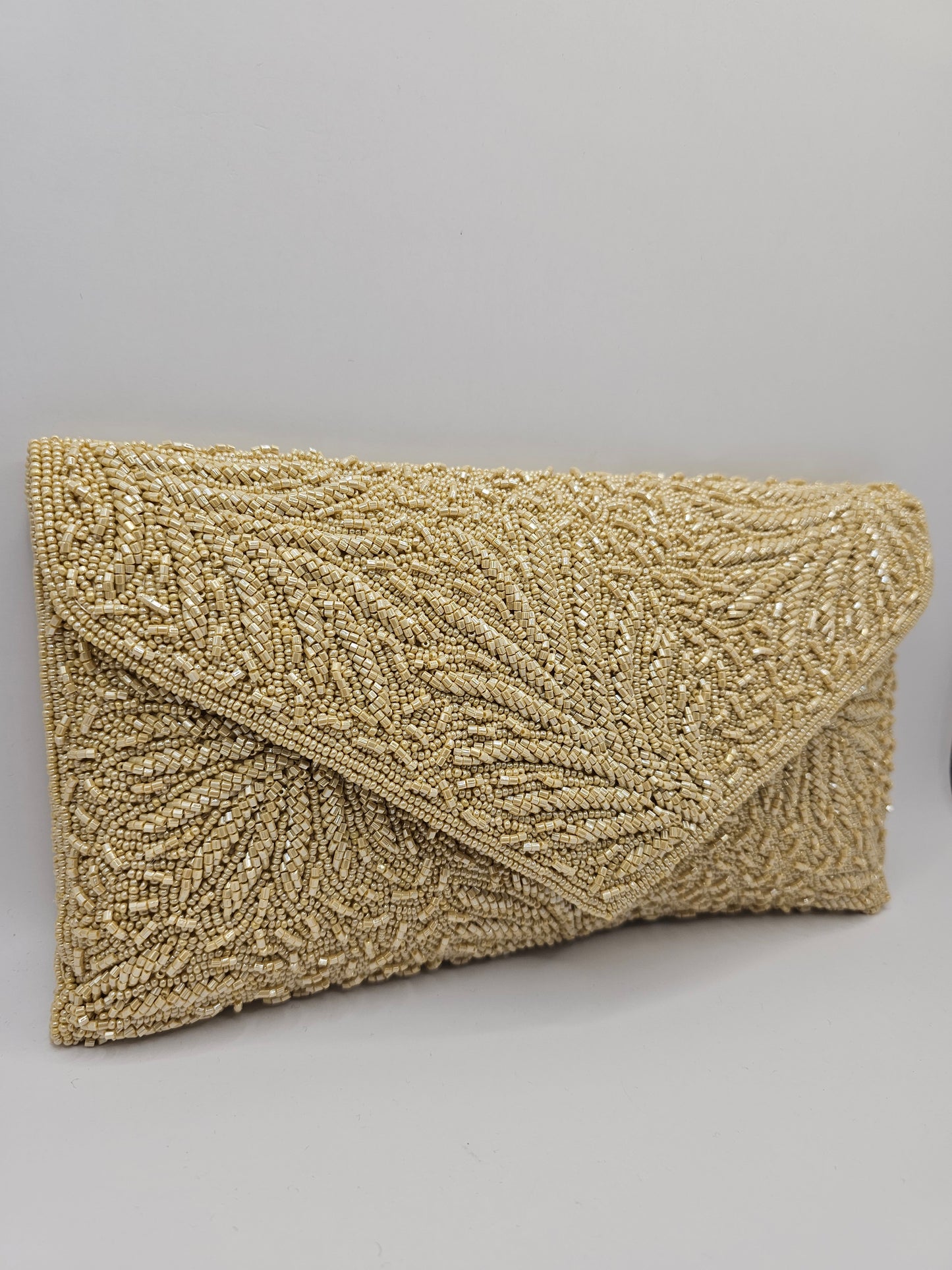 Gold Beaded Clutch