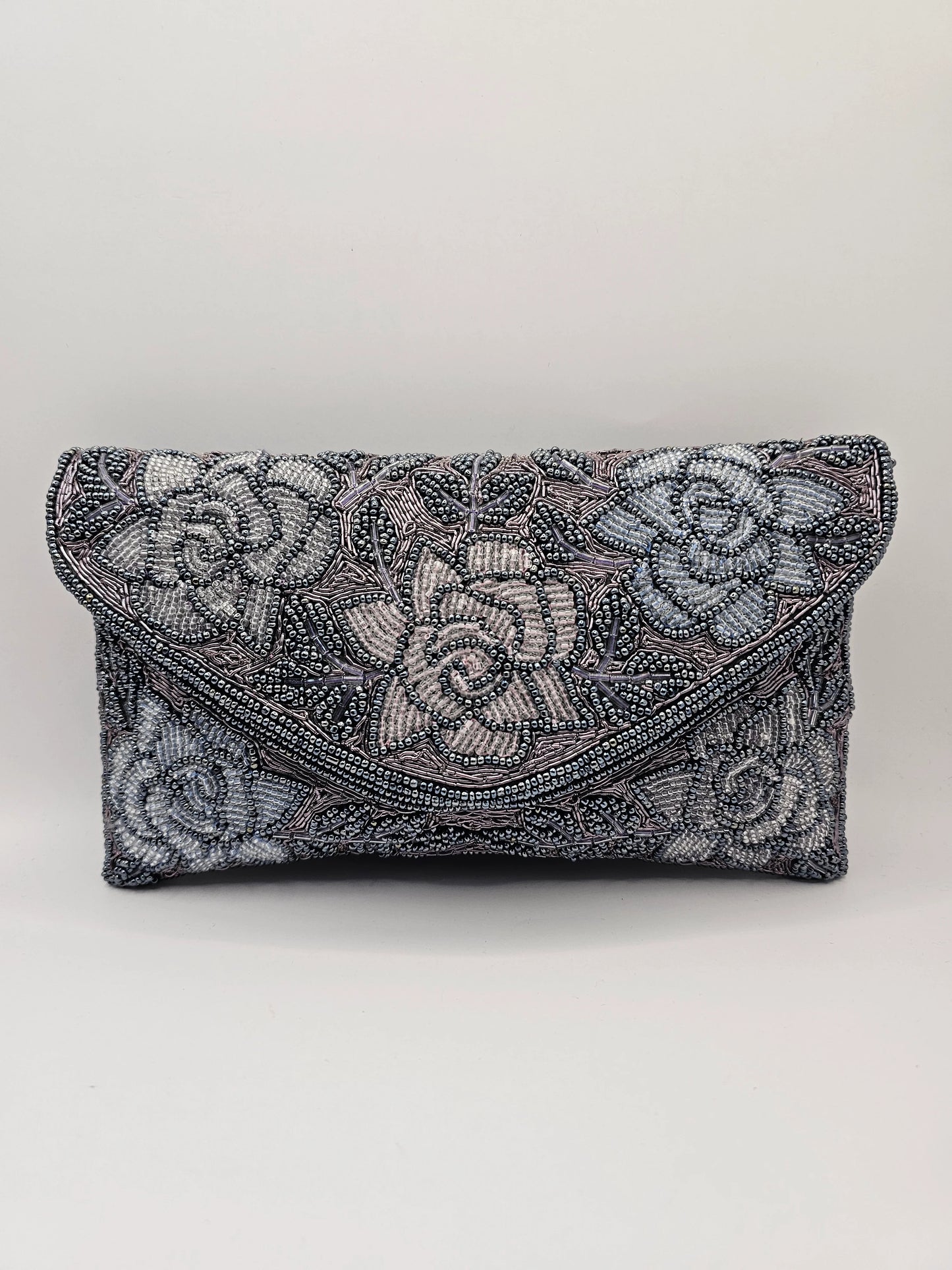 Grey Petal Clutch