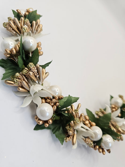 Green and Pearl Headpiece