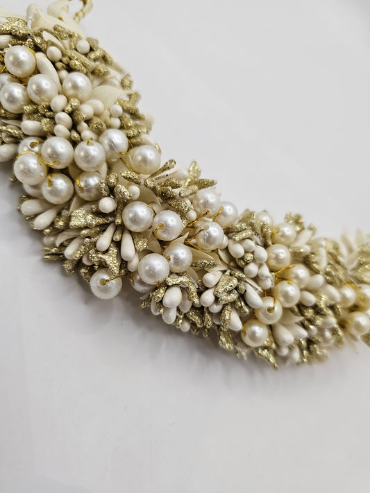 Cream and Pearl Headpiece