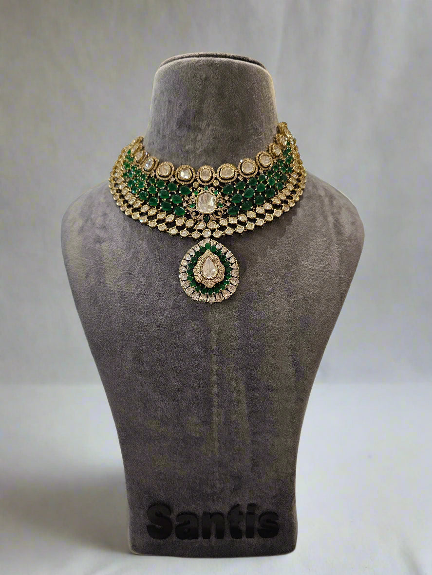 Emerald Green Heeramandi Inspired Bridal Set