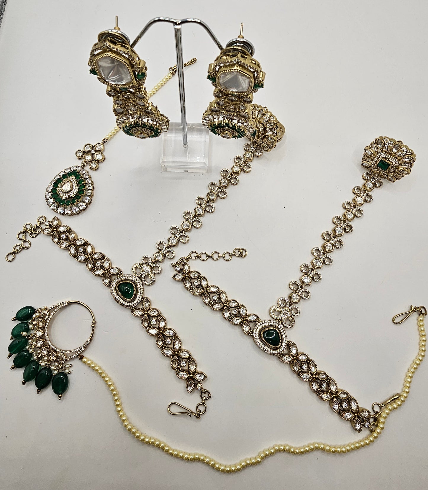 Emerald Green Heeramandi Inspired Bridal Set