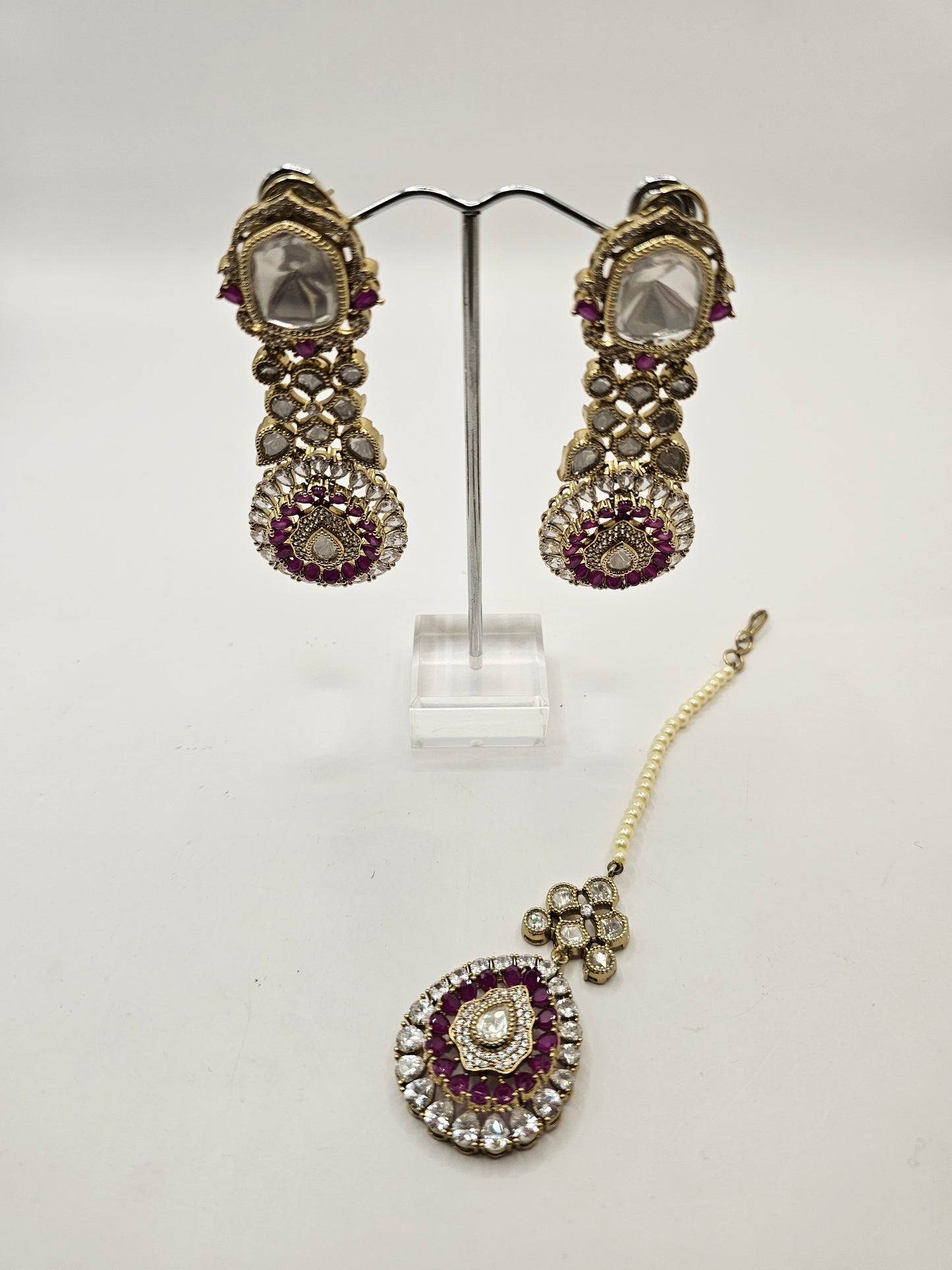 Magenta and Gold Bridal Set