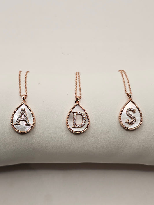 Rose Gold Initial Necklaces