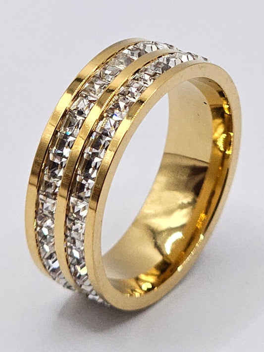 Durable & Stylish Gold Polish Stainless Steel Ring