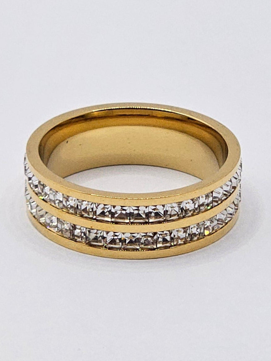 Durable & Stylish Gold Polish Stainless Steel Ring