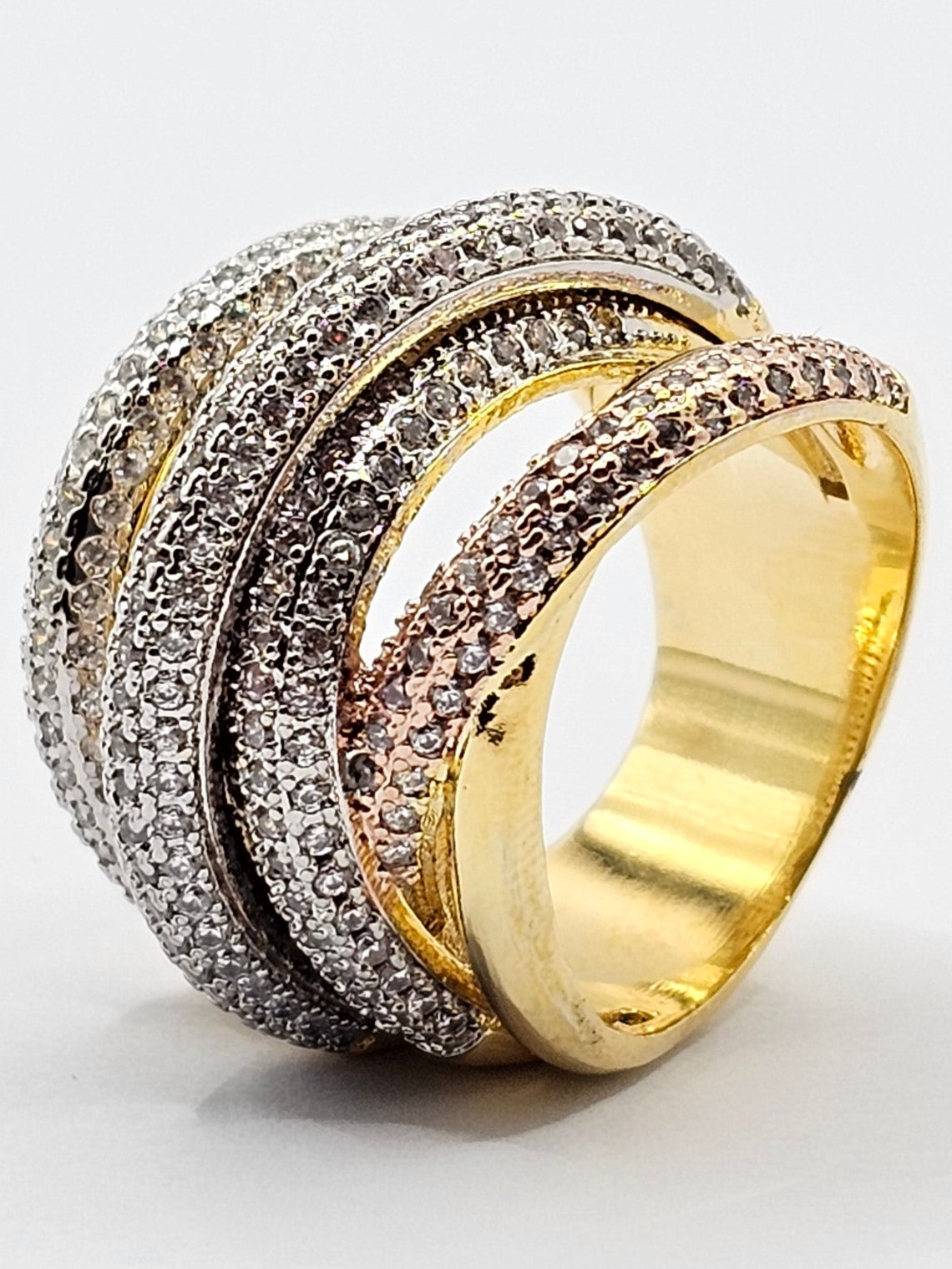 Chunky Multi-layer Gold Polish Ring