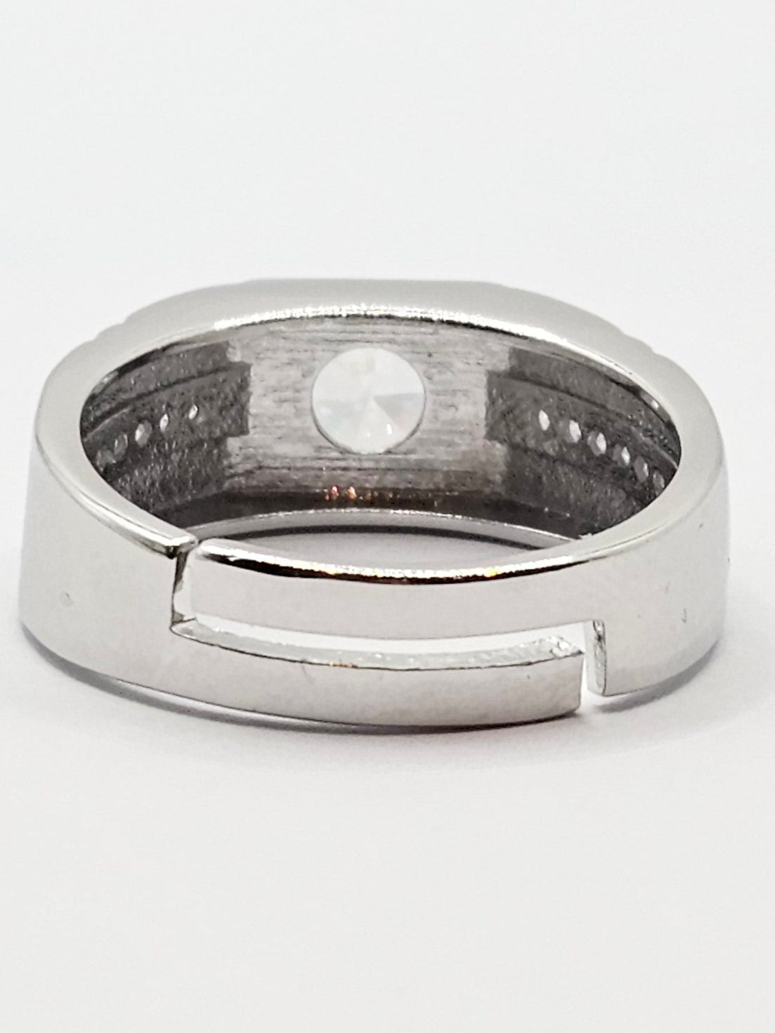 Bold Silver Polish Steel Ring