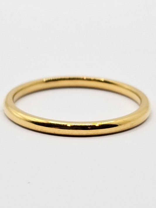 Thin Gold Polish Band Ring